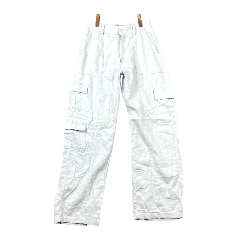 Hollister Pants Womens Small Linen Ultra High Rise Baggy Cargo Utility Outdoor